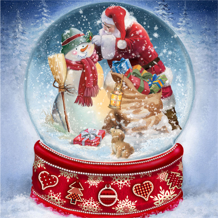 PAPSTAR Weihnachts-Motivservietten "Snow Globe"