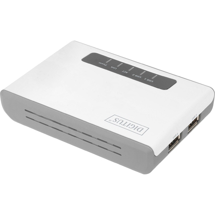 DIGITUS 2-Port USB 2.0 Wireless Multifunction Network Server