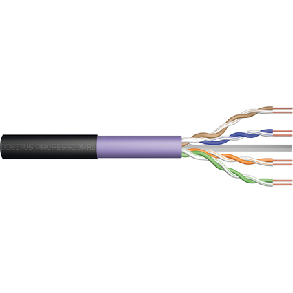 DIGITUS Installationskabel, Kat.6, U/UTP, 500 m, simplex, PE