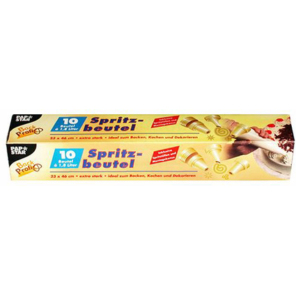 PAPSTAR LDPE-Spritzbeutel, transparent, 1,8 l, 10er Pack