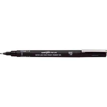 uni-ball Fineliner PIN Chisel 1.0, Keilspitze, schwarz