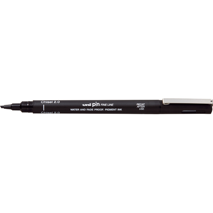 uni-ball Fineliner PIN Chisel 2.0, Keilspitze, schwarz