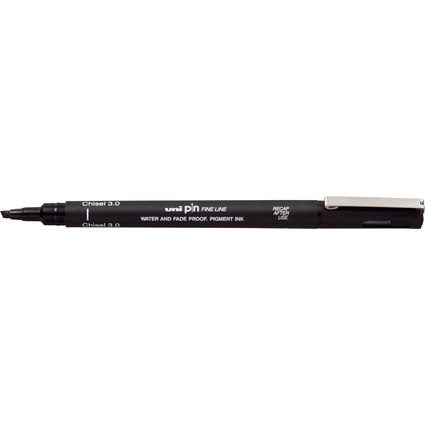 uni-ball Fineliner PIN Chisel 3.0, Keilspitze, schwarz