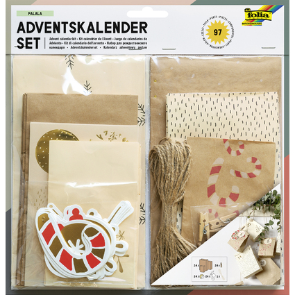 folia Adventskalender-Set FALALA, 97-teilig