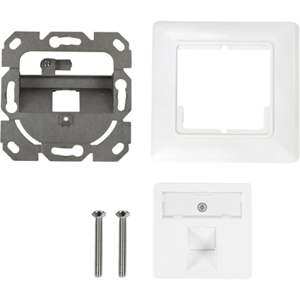 LogiLink Unterputzdose fr Keystone-Module, 1-fach, reinwei