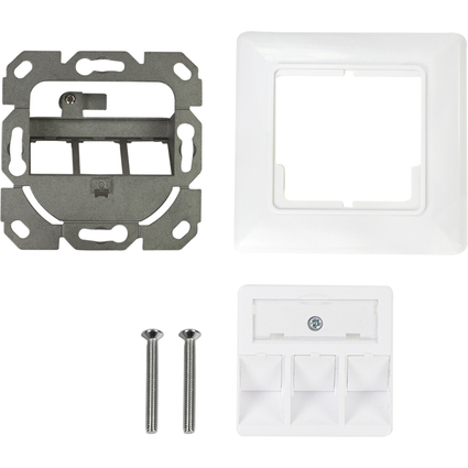LogiLink Unterputzdose fr Keystone-Module, 3-fach, reinwei