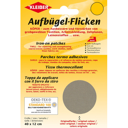 KLEIBER Kper-Aufbgel-Flicken, 400 x 120 mm, beige