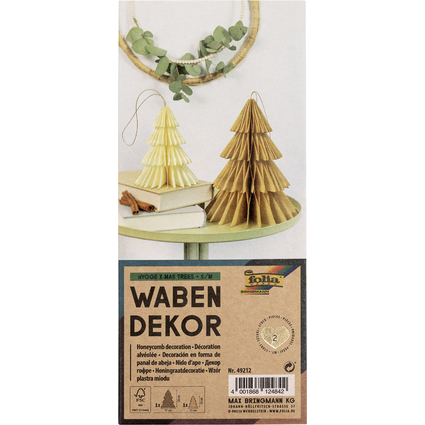 folia Wabendekor HYGGE XMAS TREES, 2er Set, Gre: S/M