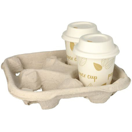 PAPSTAR Bechertrger "To Go", aus Pappe, fr 4 Becher