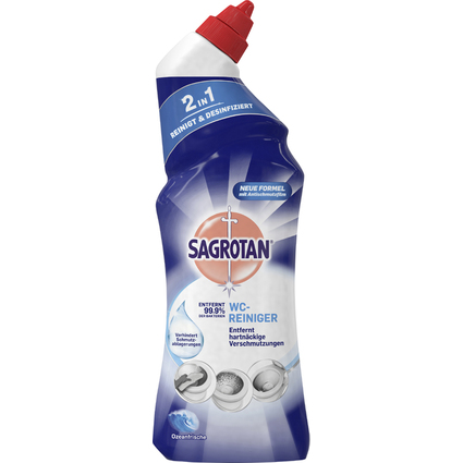 SAGROTAN 2-in-1 WC-Reiniger "Ozeanfrische", 750 ml Flasche