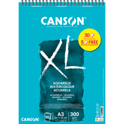 CANSON Skizzen- und Studienblock XL Aquarelle Aktion, DIN A3