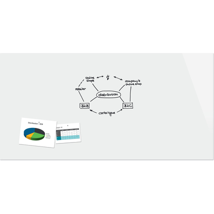 Be!Board Glas-Magnettafel, (B)2.400 x (H)1.200 mm, wei