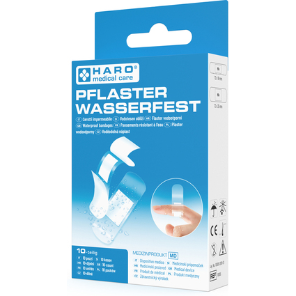 HARO Pflaster-Strips wasserfest, transparent, 10er Pack