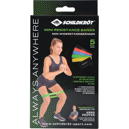 SCHILDKRT Mini Widerstandsbnder Resistance Band, 5er Set