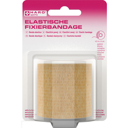 HARO Elastische Fixierbandage, 50 mm x 4,5 m, beige