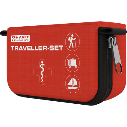 HARO Erste-Hilfe-Tasche Traveller-Set, 32-teilig, rot