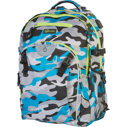 WHEEL BEE Freizeit-Rucksack Generation Z, Camouflage blau