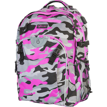 WHEEL BEE Freizeit-Rucksack Generation Z, Camouflage pink