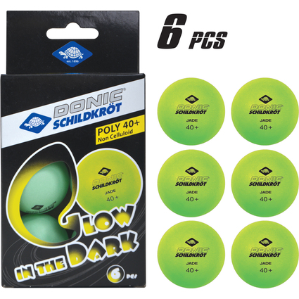 DONIC SCHILDKRT Tischtennisball "Glow in the dark", grn