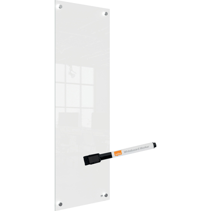 nobo Glas-Notiztafel, (B)300 x (H)900 mm, wei