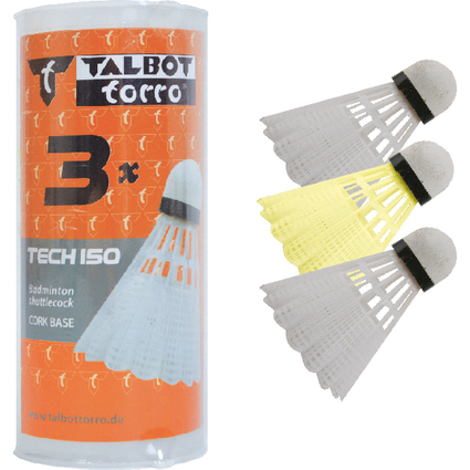 TALBOT torro Badmintonball Tech 150, farbig sortiert