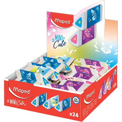 Maped Kunststoff-Radierer Pyramide MINI CUTE, 24er Display