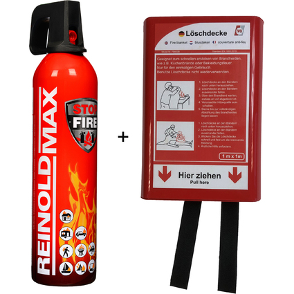 REINOLD MAX Feuerlsch-Spray "STOP FIRE" + Feuerlschdecke