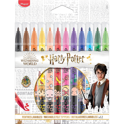 Maped Fasermaler HARRY POTTER, 12er Kartonetui