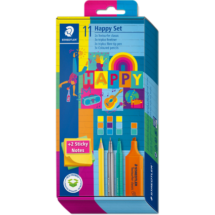 STAEDTLER Schreibset HAPPY, 11-teilig