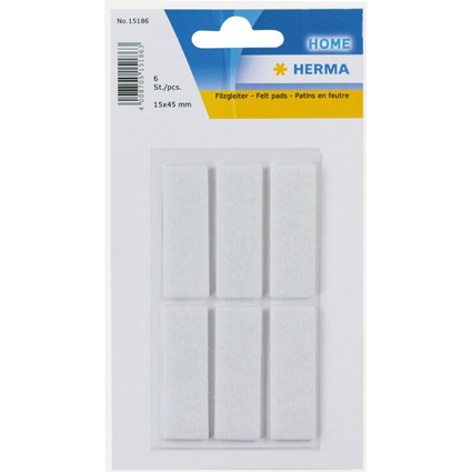 HERMA HOME Filzgleiter, 15 x 45 mm, wei