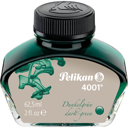 Pelikan Tinte 4001 im Glas, dunkelgrn, Inhalt: 62,5 ml