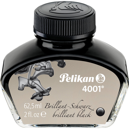 Pelikan Tinte 4001 im Glas, schwarz, Inhalt: 62,5 ml