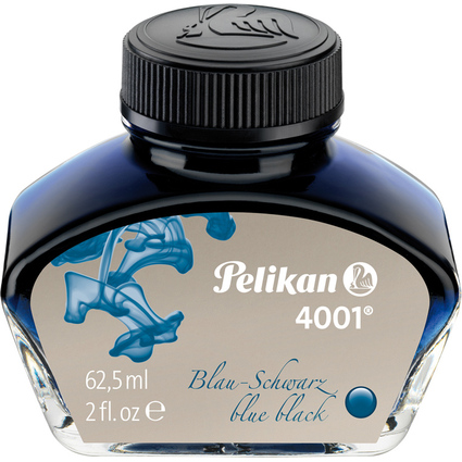 Pelikan Tinte 4001 im Glas, blau-schwarz, Inhalt: 62,5 ml