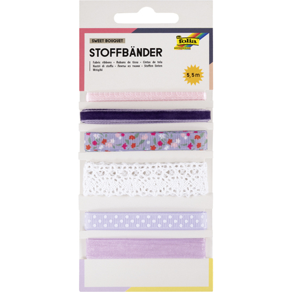 folia Stoffbnder-Mix "Sweet Bouquet", Gesamtlnge: 5,5 m