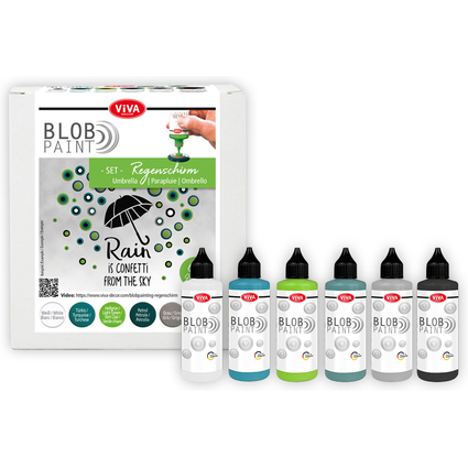 ViVA DECOR Blob Paint Farbset "Regenschirm", 6-teilig