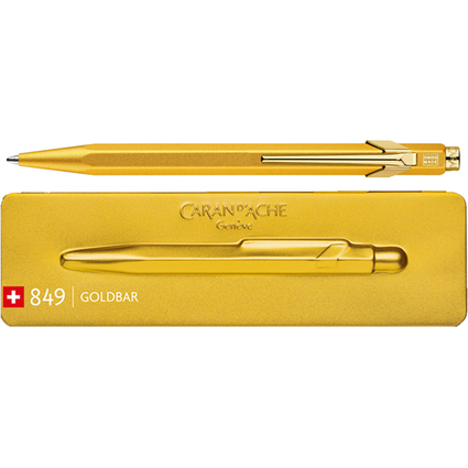 CARAN D'ACHE Druckkugelschreiber 849 Goldbar, gold