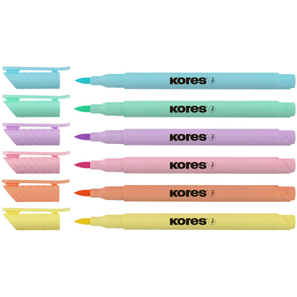 Kores Fasermaler Brush Tip Marker Pastel Style