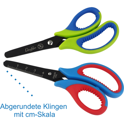 Lufer Ergonomische Bastelschere, Lnge: 130 mm, grn/blau