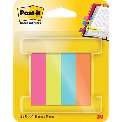 Post-it Haftstreifen Page Marker, 15 x 50 mm, Poptimistic