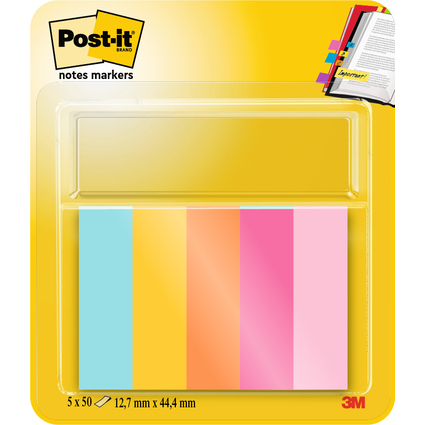 Post-it Haftstreifen Page Marker, 12,7 x 44,4 mm, Beachside