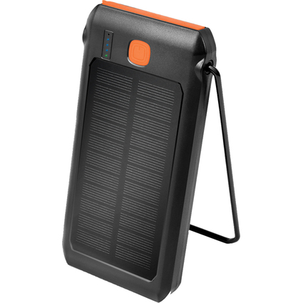 LogiLink Mobiler Zusatzakku mit Solar, 10.000 mAh, schwarz