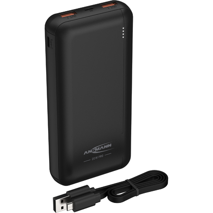 ANSMANN Mobiler Zusatzakku PB320PD, 20.000 mAh, schwarz