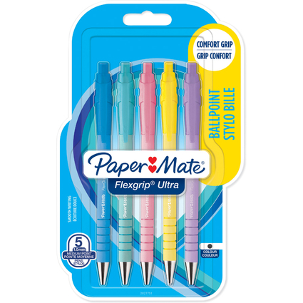 Paper:Mate Druckkugelschreiber FlexGrip Ultra Pastell, 5er