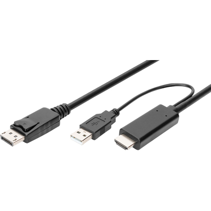 DIGITUS 4K HDMI Adapterkabel - HDMI auf DisplayPort, 2,0 m