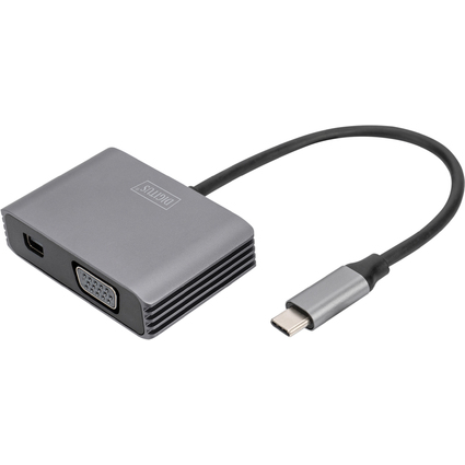 DIGITUS USB-C 4K 2in1 Mini DisplayPort + VGA Grafik-Adapter