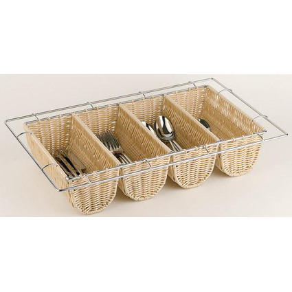 APS Besteckbehlter BUFFET GN 1/1, 4 Fcher, hellbeige