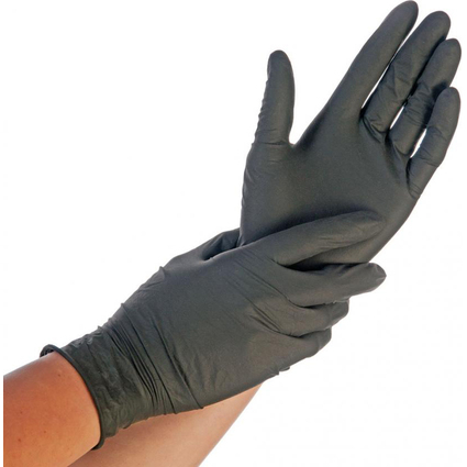 HYGONORM Nitril-Handschuh SAFE FIT, schwarz, XL, puderfrei