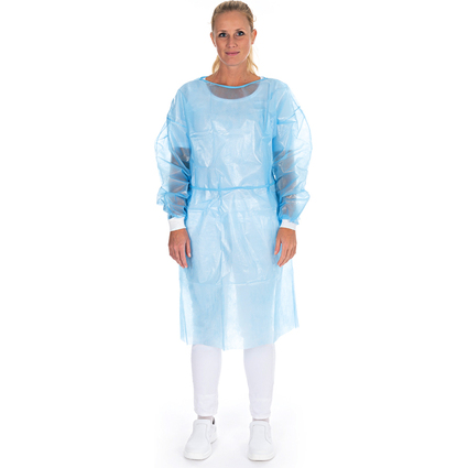 HYGOSTAR PP-Kittel mit Nackenbindeband, XL, blau