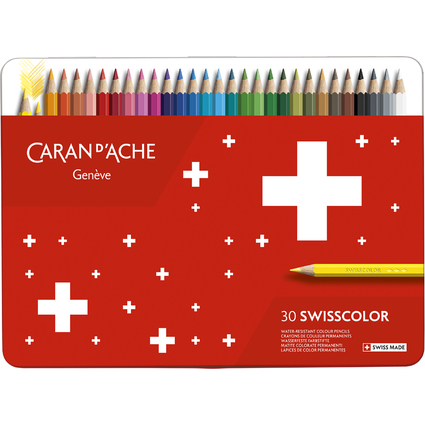 CARAN D'ACHE Buntstifte Swisscolor, 30er Metalletui