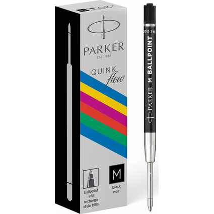 PARKER Kugelschreiber-Groraummine QUNIKflow BASIC, schwarz